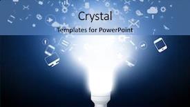  Presentation with idea of earth creation mixed - PPT theme featuring bright idea for success mixed background and a teal colored foreground