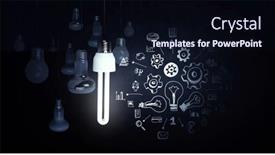  Presentation with idea - Beautiful PPT layouts featuring bright idea in darkness backdrop and a wine colored foreground