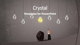  Presentation with bulb brain - Slide set with bright idea light bulb background and a gray colored foreground