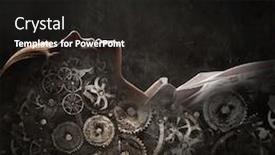  Presentation with bright ideas - Cool new slide deck with bright ideas in her head mixed media backdrop and a dark gray colored foreground