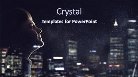  Presentation with bright ideas - Cool new presentation theme with bright-ideas-in-his-head backdrop and a wine colored foreground