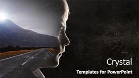  Presentation with bright ideas - Theme featuring bright-ideas-in-his-head background and a black colored foreground