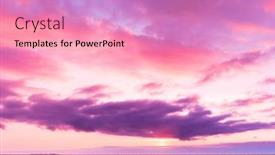  Presentation with illumination - PPT theme featuring bright illumination burning skies background and a coral colored foreground