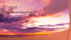  Presentation with illumination - Audience pleasing presentation theme consisting of bright-illumination-magnificent-view backdrop and a coral colored foreground