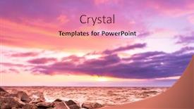  Presentation with illumination - PPT theme having bright-illumination-setting background and a coral colored foreground