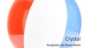  Presentation with bright white - Colorful presentation enhanced with bright inflatable ball isolated backdrop and a pink colored foreground