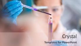  Presentation with making medicine - Cool new slides with bright laboratory education and medicine backdrop and a lemonade colored foreground