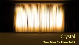  Presentation with curtains - PPT layouts consisting of bright-light-on-curtains background and a tawny brown colored foreground
