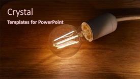 Presentation with bright - PPT theme with bright-lightbulb-led-filament-type background and a wine colored foreground