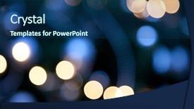  Presentation with blue lights - Presentation theme featuring bright lights on dark blue background and a ocean colored foreground