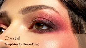  Presentation with colorful eye - Theme enhanced with bright-makeup-on-a-woman background and a lemonade colored foreground