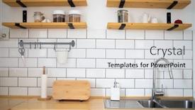  Presentation with bright - PPT theme enhanced with bright-modern-kitchen-detail-mock background and a light gray colored foreground