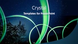  Presentation with night stars - PPT theme with bright-neon-lights-under-night background and a navy blue colored foreground