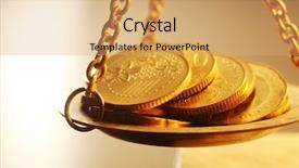  Presentation with shiny gold - Colorful slides enhanced with businesswomans silhouette on abstract blue background with arrows backdrop and a navy blue colored foreground