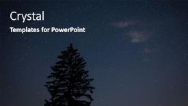  Presentation with dark blue sky stars - Presentation theme enhanced with bright-night-sky-stars-above background and a wine colored foreground