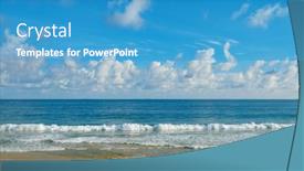  Presentation with ocean waves - Presentation theme with bright-ocean-landscape-sea-waves background and a  colored foreground