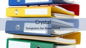  Presentation with half white and half bright coloured - Presentation with bright office folders isolated background and a light blue colored foreground