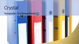  Presentation with bright white - Audience pleasing presentation theme consisting of bright office folders isolated backdrop and a light blue colored foreground