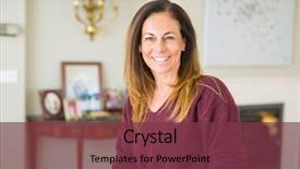  Presentation with older woman - Slide deck featuring bright older agees - beautiful middle age woman smiling background and a tawny brown colored foreground