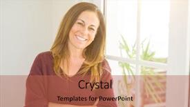  Presentation with older woman - Colorful theme enhanced with bright older agees - beautiful middle age woman smiling backdrop and a red colored foreground