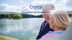  Presentation with walk - Cool new theme with bright older agees - elderly couple on a walk backdrop and a  colored foreground