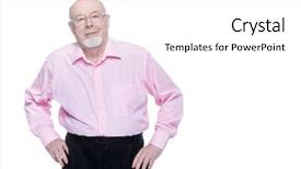  Presentation with old man - Beautiful theme featuring bright older agees - happy old man looking backdrop and a white colored foreground