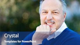  Presentation with college education happy smiling - Colorful slide deck enhanced with bright older agees - happy smiling mature man backdrop and a ocean colored foreground