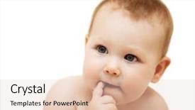  Presentation with neonatal premature newborn baby girl - Amazing slides having bright picture of adorable baby backdrop and a lemonade colored foreground