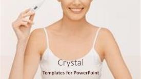  Presentation with bright - Slides featuring bright-picture-of-beautiful-woman background and a lemonade colored foreground