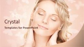  Presentation with butterflies - Cool new PPT theme with bright picture of beautiful woman with butterflies backdrop and a lemonade colored foreground