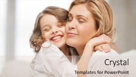  Presentation with marathon hd picture - Amazing presentation theme having bright picture of hugging mother backdrop and a lemonade colored foreground