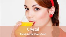  Presentation with ancient indian philosophy lovely - Presentation theme with bright picture of lovely girl with glass of juice background and a coral colored foreground