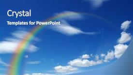  Presentation with sky rainbow - PPT layouts having bright rainbow in the sky background and a  colored foreground
