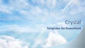  Presentation with shining - Presentation theme enhanced with bright-rays-shining-in-clouds background and a sky blue colored foreground
