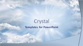  Presentation with shining - Slides consisting of bright-rays-shining-in-clouds background and a sky blue colored foreground