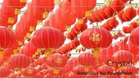  Presentation with lanterns - Colorful PPT layouts enhanced with bright red chinese lanterns backdrop and a red colored foreground