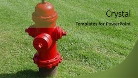  Presentation with fire red - Beautiful slides featuring bright red fire hydrant stands backdrop and a seafoam green colored foreground
