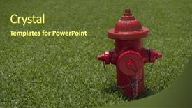  Presentation with fire red - Presentation theme enhanced with bright red fire hydrant background and a tawny brown colored foreground