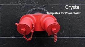  Presentation with fire red - PPT theme with bright red fire hydrant background and a dark gray colored foreground