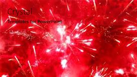  Presentation with firework - Presentation design with bright-red-firework-holiday-background background and a crimson colored foreground