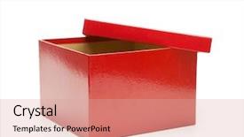  Presentation with lid - Beautiful presentation theme featuring bright red gift box lid backdrop and a coral colored foreground