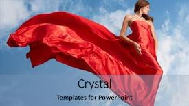  Presentation with silk - Slides having bright red silk shawl background and a teal colored foreground