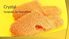  Presentation with bright yellow - Colorful slides enhanced with bright slippers on yellow background backdrop and a yellow colored foreground