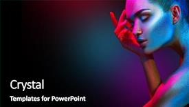  Presentation with design fashion - PPT theme featuring bright sparkles and neon light background and a black colored foreground