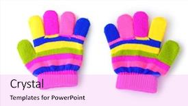  Presentation with bright white - Presentation design enhanced with bright-striped-baby-gloves-isolated background and a lavender colored foreground