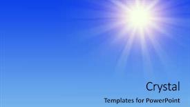  Presentation with sky sun - Audience pleasing slides consisting of bright sun in the blue backdrop and a light blue colored foreground
