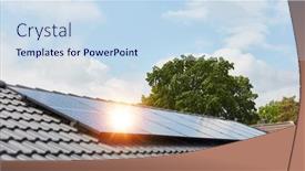  Presentation with solar system - Presentation with bright-sun-is-reflected background and a sky blue colored foreground