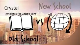  Presentation with web browser - Theme featuring bright sun over white background and a lemonade colored foreground