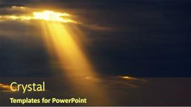  Presentation with weather storm - Slide set featuring bright-sun-ray-through-dark background and a  colored foreground