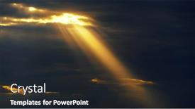  Presentation with weather storm - Theme having bright-sun-ray-through-dark background and a wine colored foreground